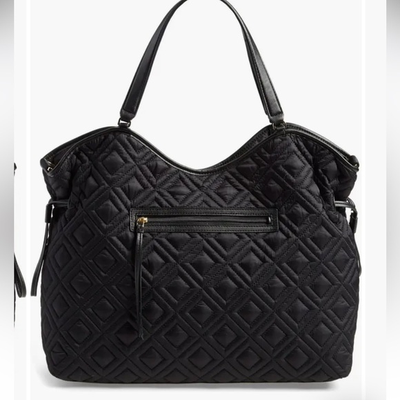 LIKE NEW Tory Burch Quilted Nylon Marion Baby Bag Tote & Rebecca Minkoff Strap - Picture 5 of 14